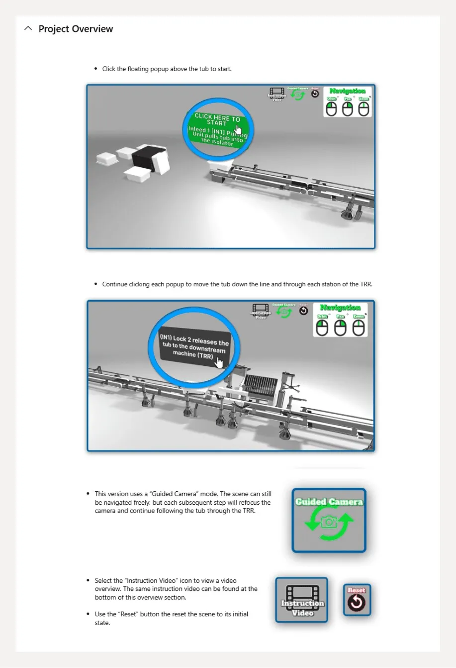 Project overview for the robot trainer, version 1